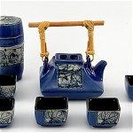 Blue Square Tea Set